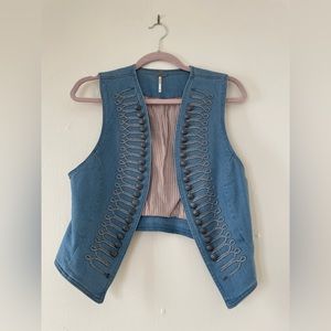 Free People embellished vest size XS